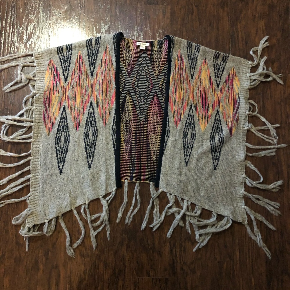 Indigo Thread Co. Multi Colored Poncho/Shawl